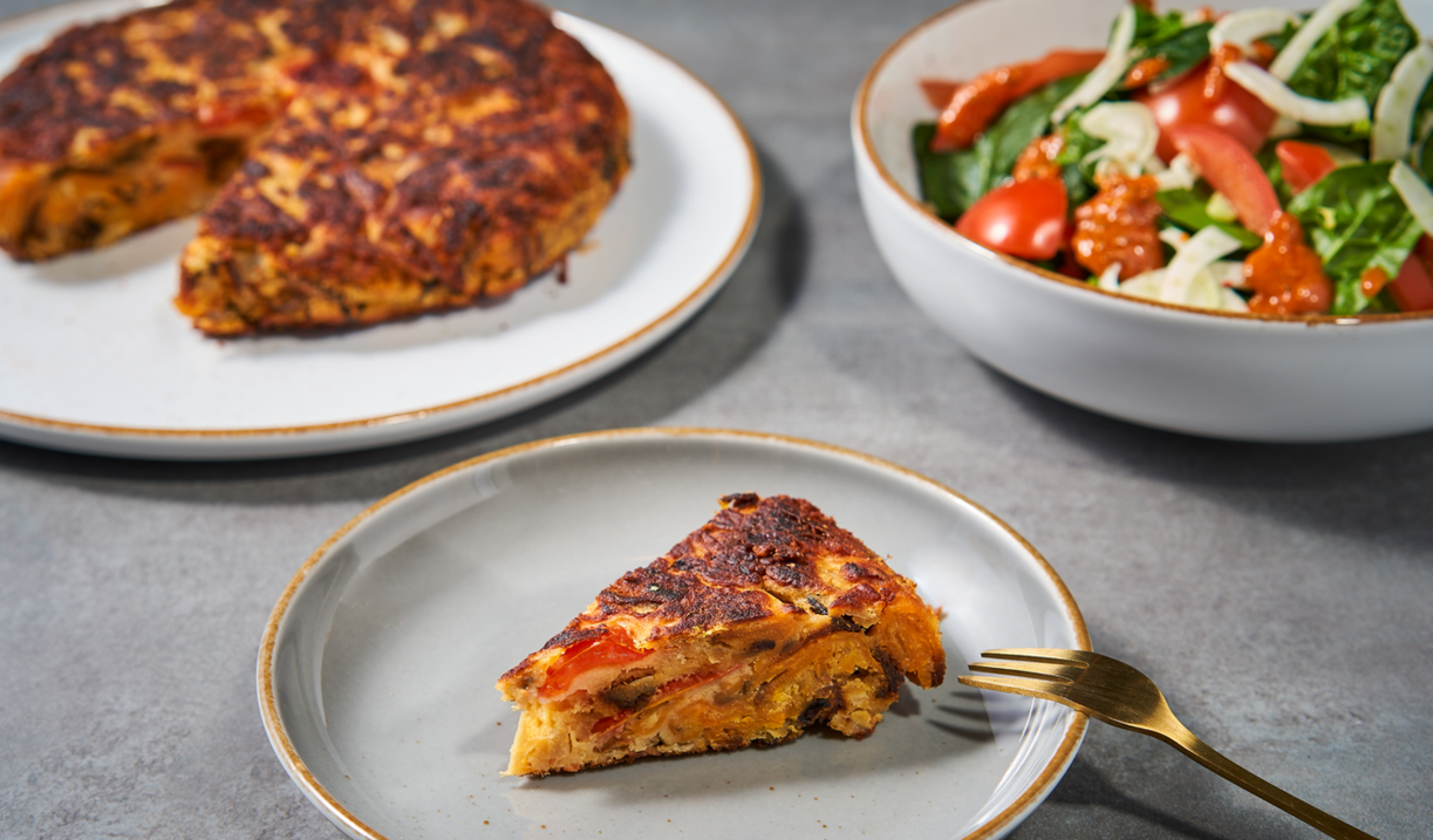 Zoete aardappel tortilla