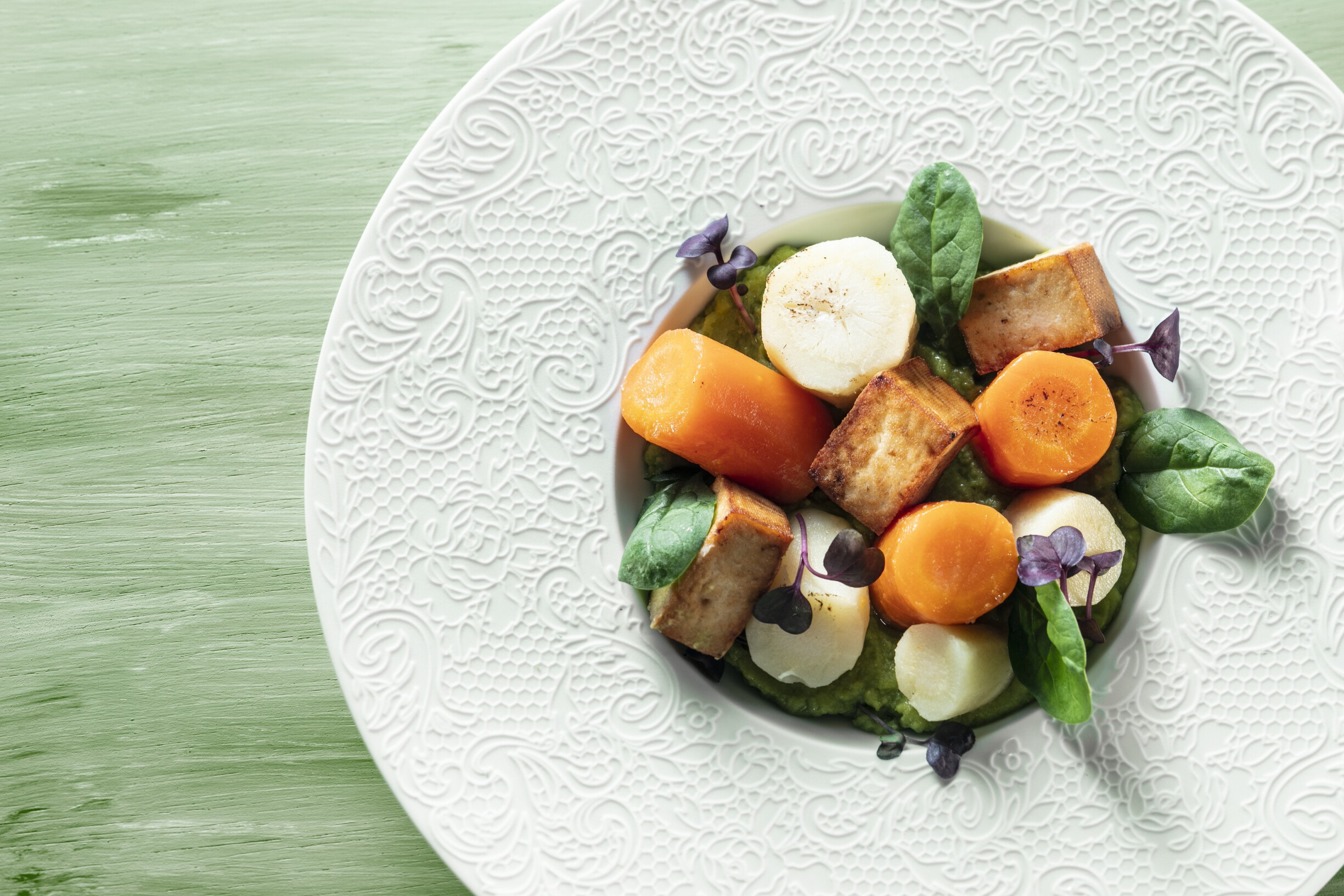 Tuintje van geconfijte groenten